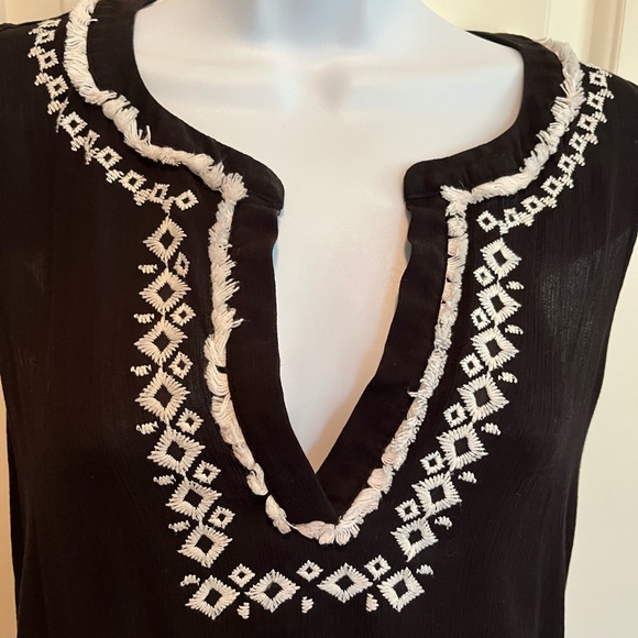 Womens Loft Black Blouse Medium - Picture 2 of 4